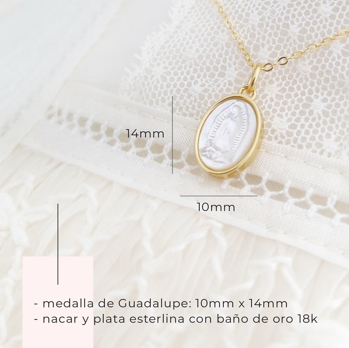 NEW IN! Baby Pin Guadalupe nacar, letra y cruz