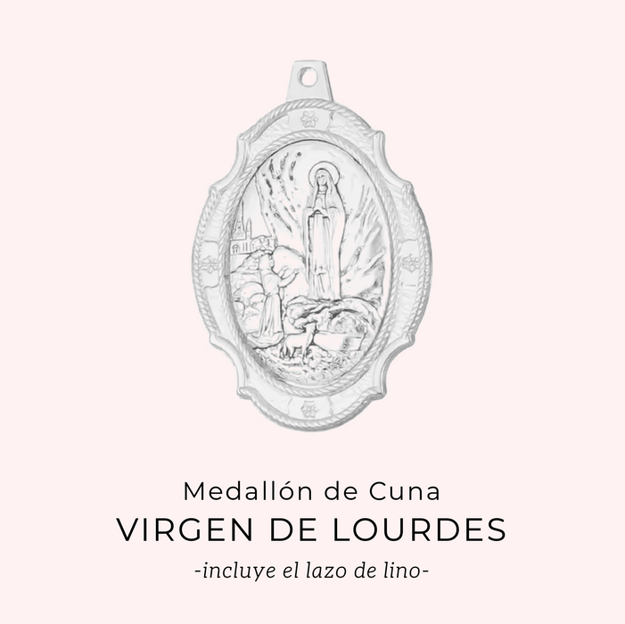 Medallón de cuna - VIRGEN DE LOURDES