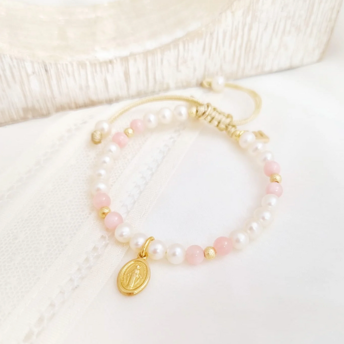 blessing bracelet 925 - blush nacar - desde $54