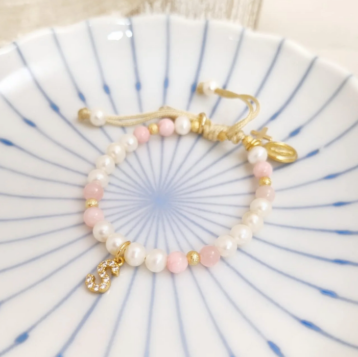 blessing bracelet 925 - blush nacar - desde $54