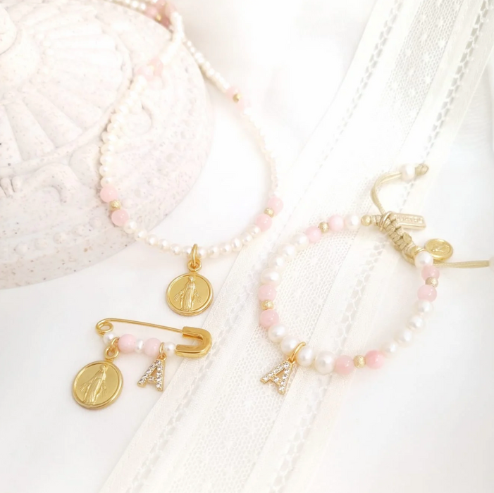 blessing bracelet 925 - blush nacar - desde $54