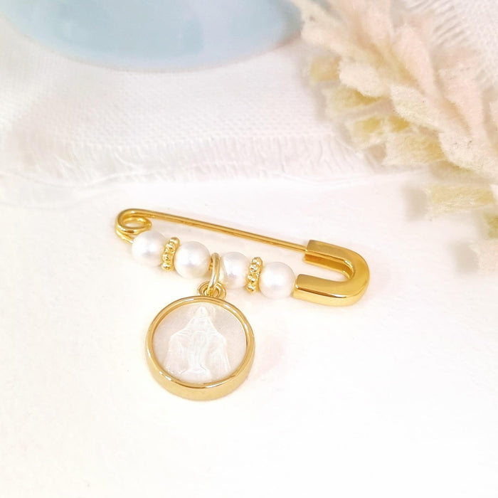 NEW IN! Baby Pin Milagrosa nacar 3 -ws-