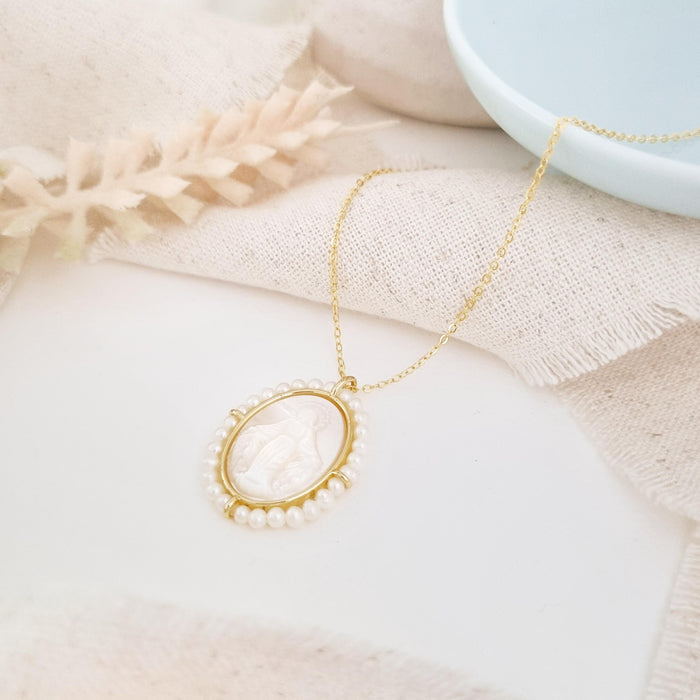 the glory oval necklace 925 - Milagrosa perlas mediana
