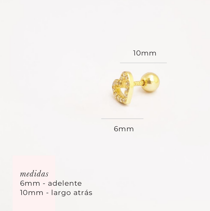 mini heart stud earrings 925