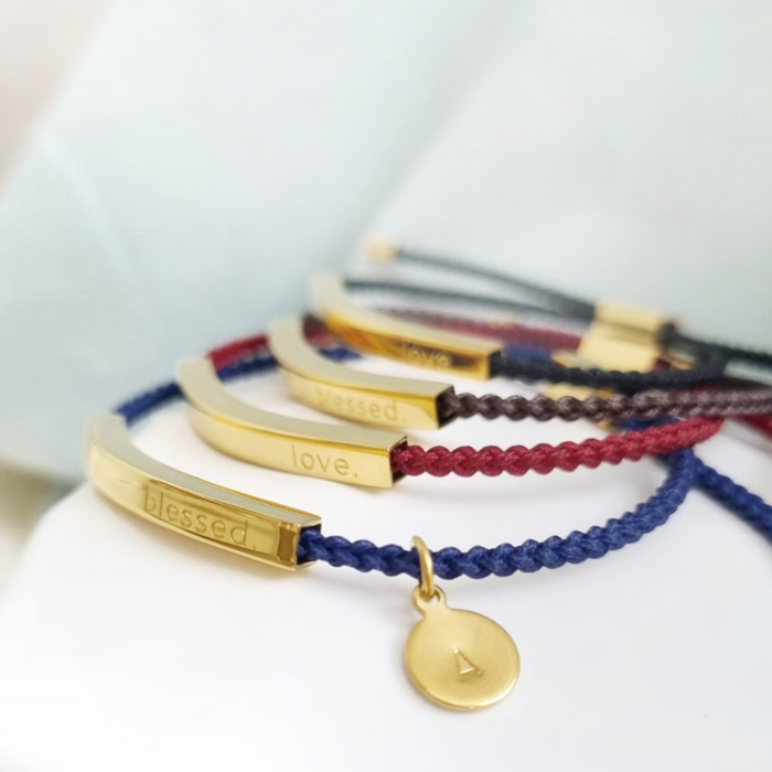 the grateful bracelet - personalízalas con las iniciales