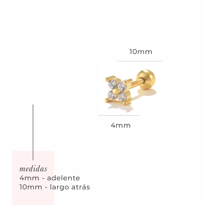 mini quartet stud earrings 925