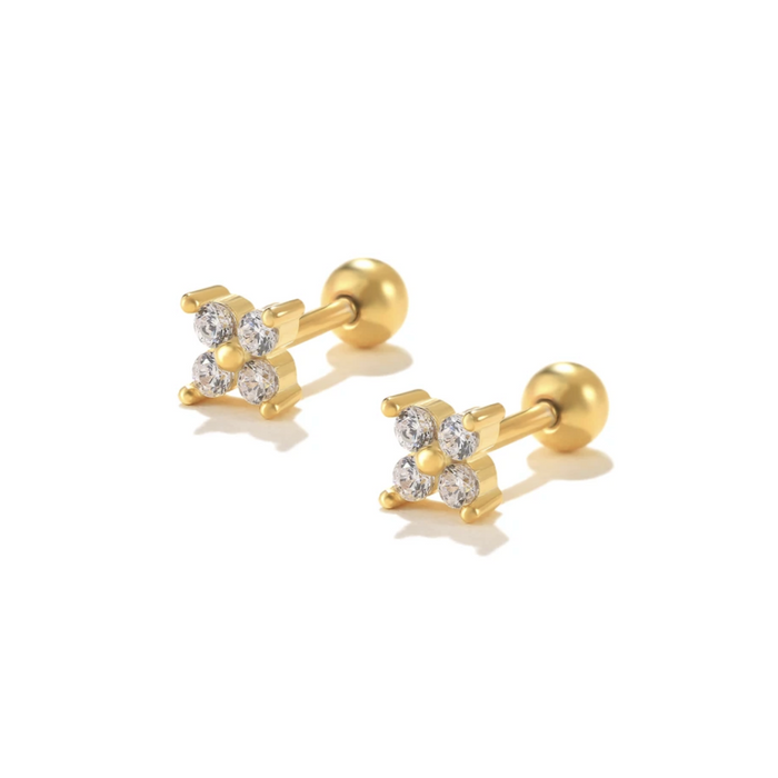 mini quartet stud earrings 925