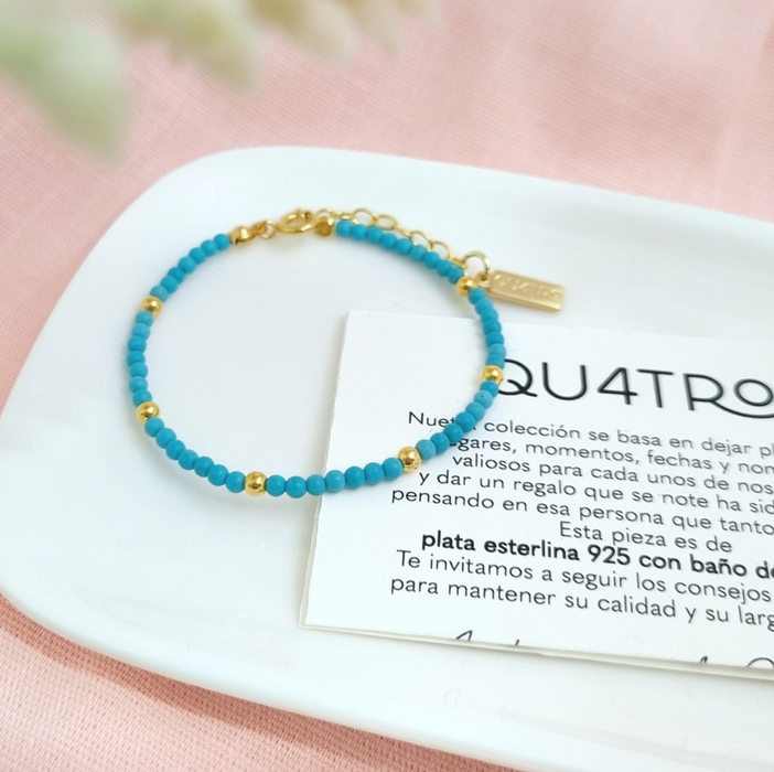 Turquoise 1 bracelet 925 - personalízala - desde $54