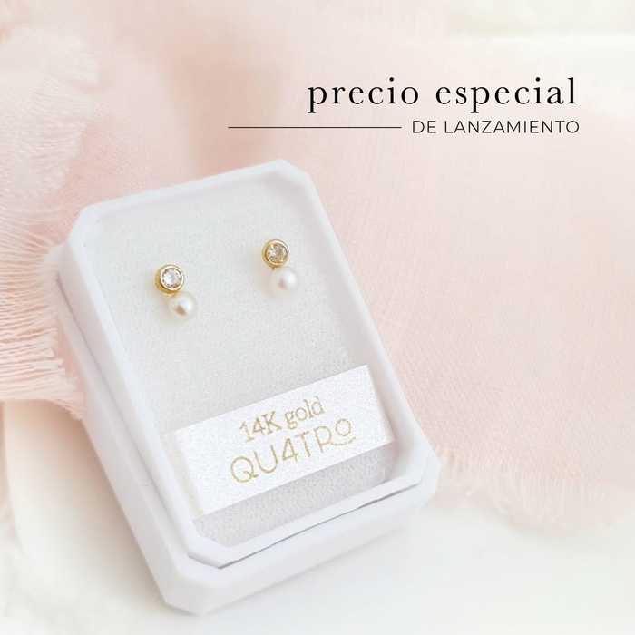 14k gold - pearl stud 2