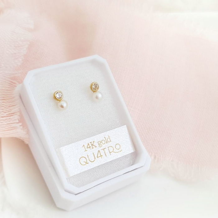 14k gold - pearl stud 2