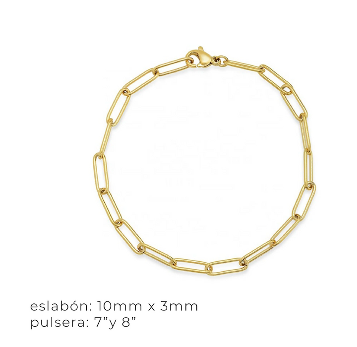 paperclip bracelet 925  - escoge los charms - desde $38