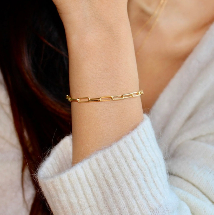 paperclip bracelet 925  - escoge los charms - desde $38