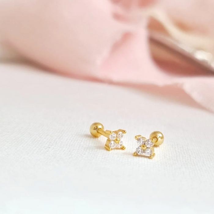 mini quartet stud earrings 925