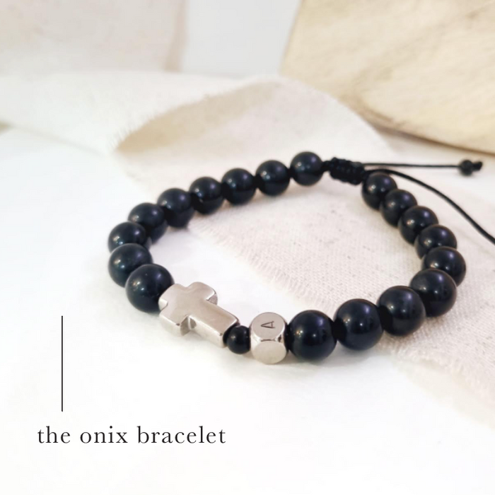 the onix bracelet - (para ADULTOS) personalízalas con cruz e iniciales
