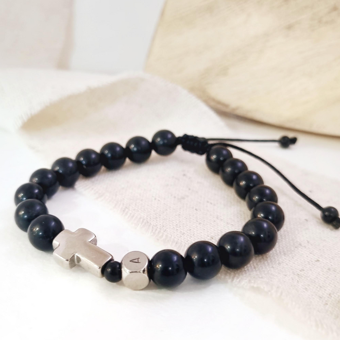 the onix bracelet - (para ADULTOS) personalízalas con cruz e iniciales