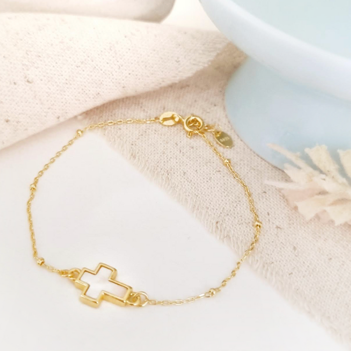 NEW IN! cross nacar bracelet 925 - desde $40