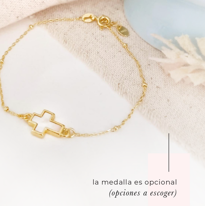NEW IN! cross nacar bracelet 925 - desde $40