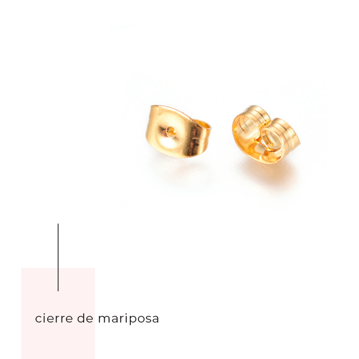 CHERRY PEARL stud earrings 925 - cierre de mariposa