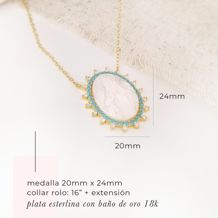 NEW IN! Milagrosa nacar and turquoise necklace 925