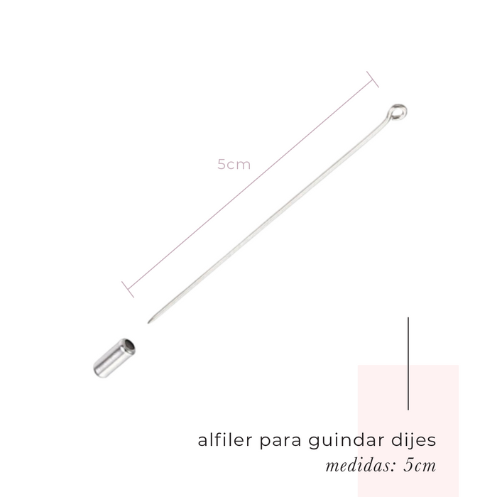 Alfiler 2 para los dijes y medallón - (incluye sólo alfiler)