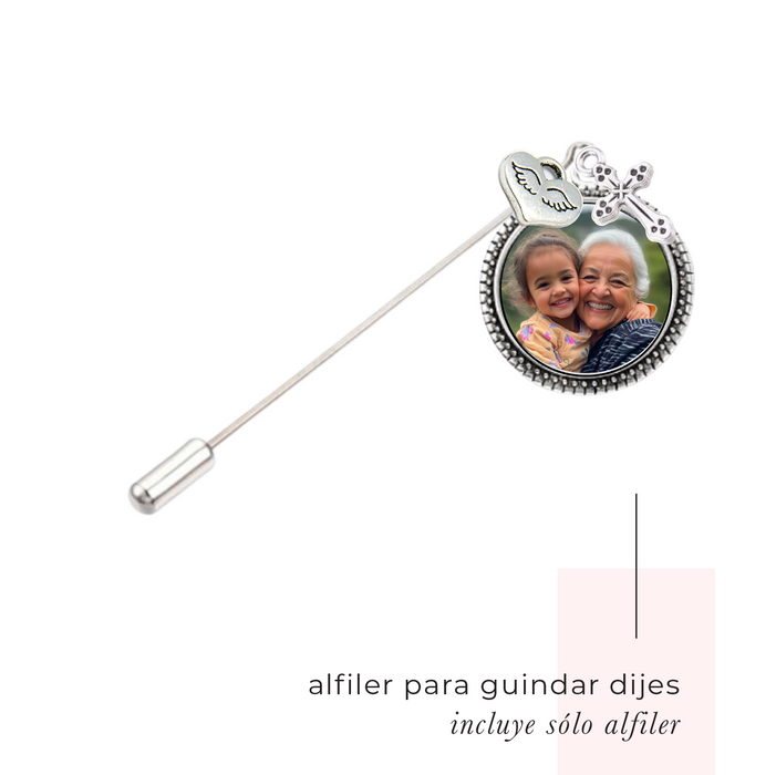 Alfiler 2 para los dijes y medallón - (incluye sólo alfiler)