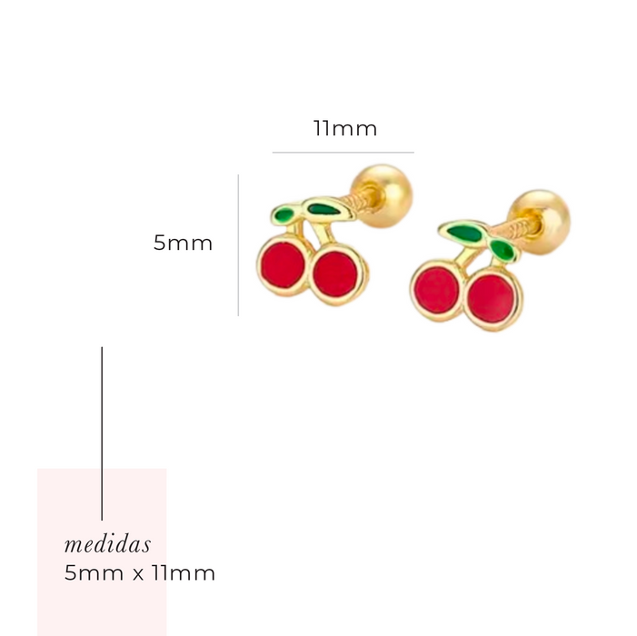 NEW IN! mini cherry stud earrings 925