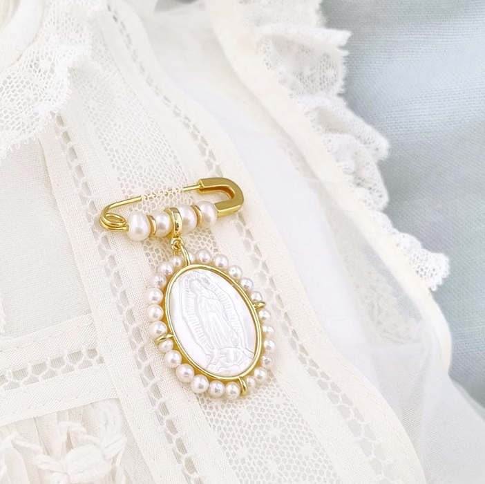 NEW IN! Baby Pin Glory oval Guadalupe 925