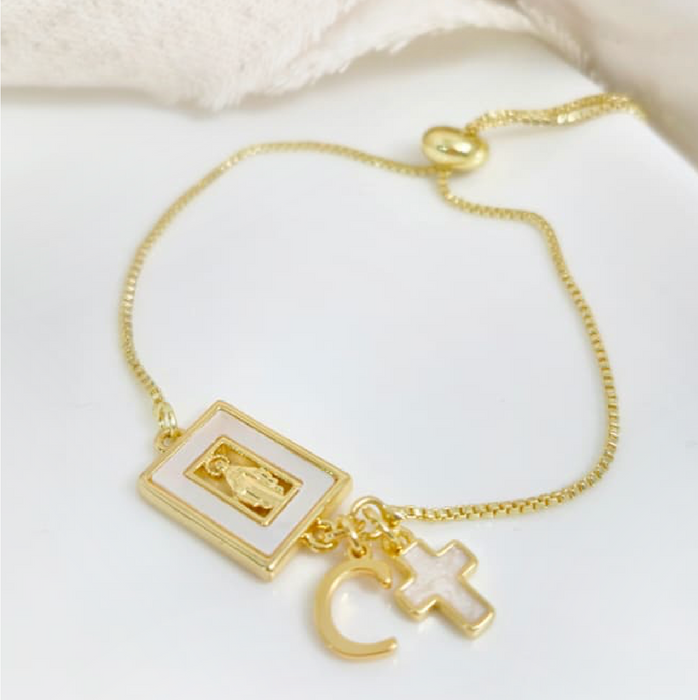 Virgen nacar bracelet (para ADULTOS) - personalízalo (opcional)