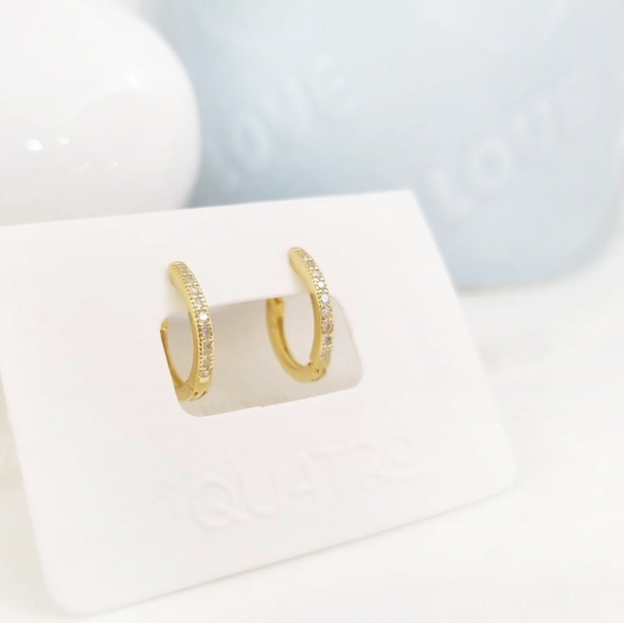 aretes mini huggie circonia 2 – plata 925 -WS-