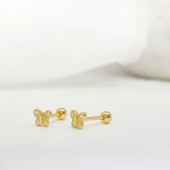 aretes mini mariposa circonia 1 – plata 925