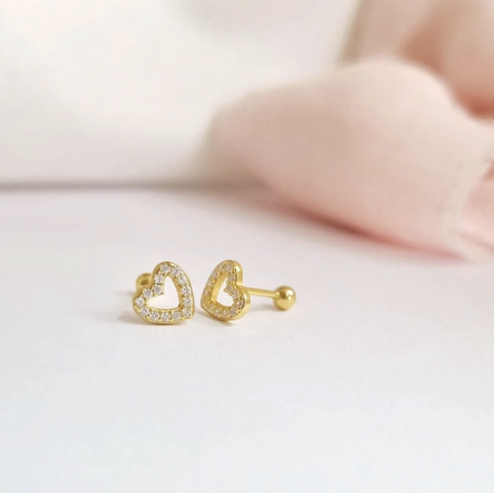 aretes mini corazón circonia 1 – plata 925