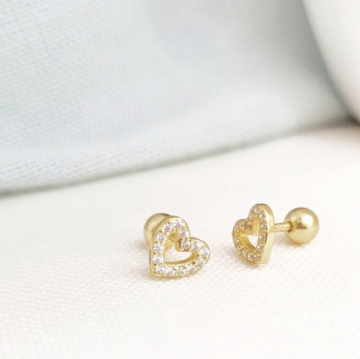 aretes mini corazón circonia 2 – plata 925