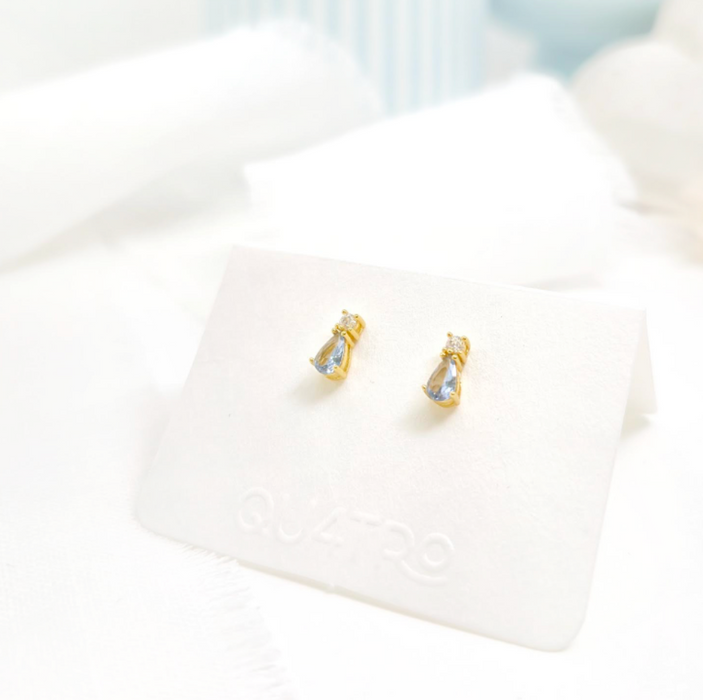 aretes circonia aguamarina – plata 925 -WS-