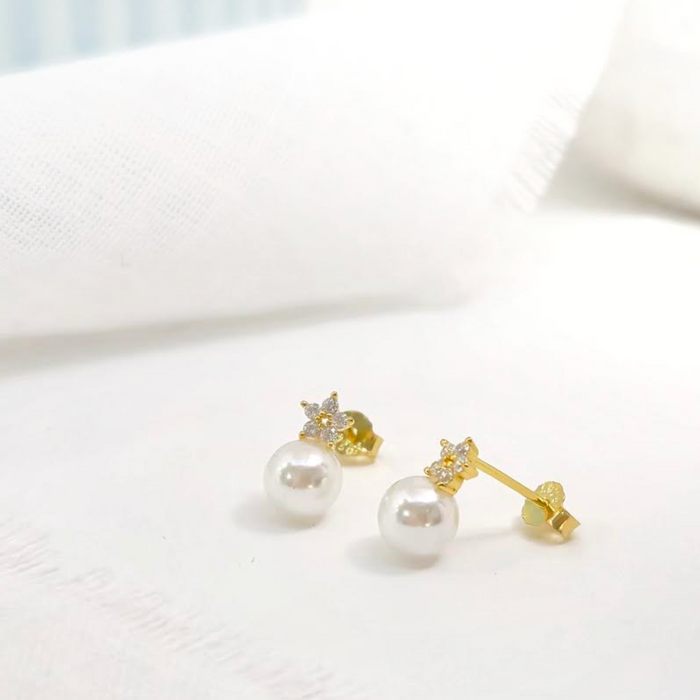 aretes perla circonia 2 – plata 925