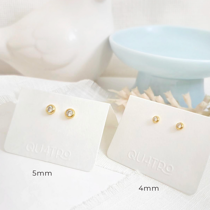 aretes mini circonia bisel 3mm – plata 925