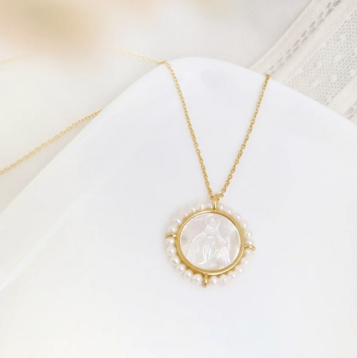 collar glory redondo - milagrosa - plata 925