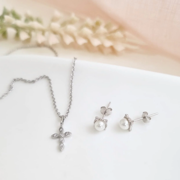 collar mini cruz circonia silver – plata 925