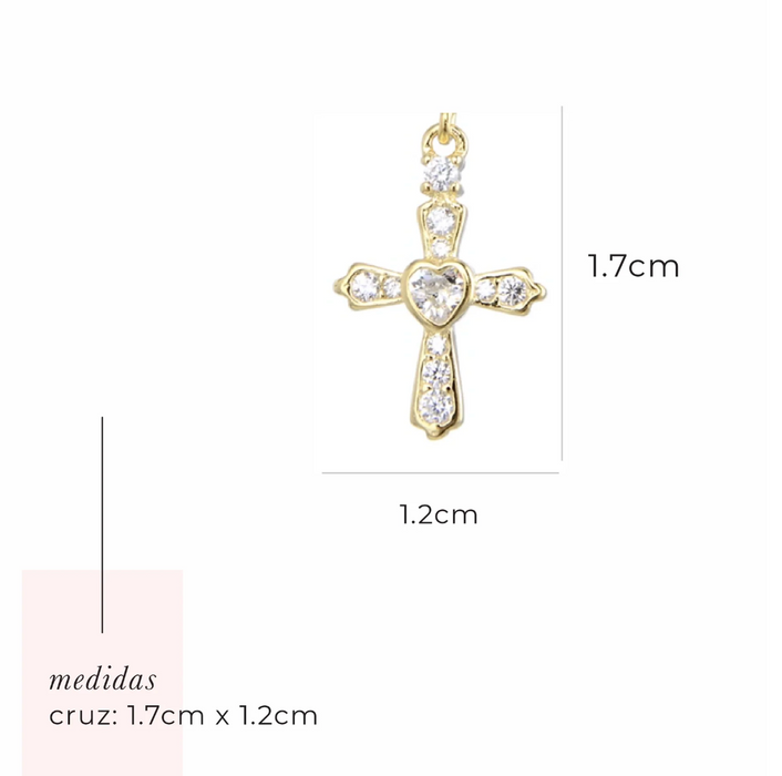 collar cruz circonia 1 – plata 925