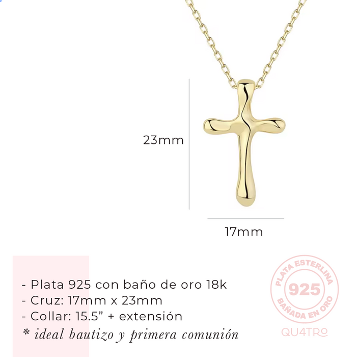 collar de cruz  6 – plata 925