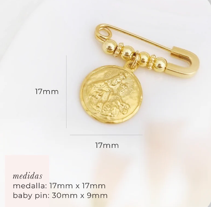 baby pin 925 personalizable - virgen del carmen -WS-