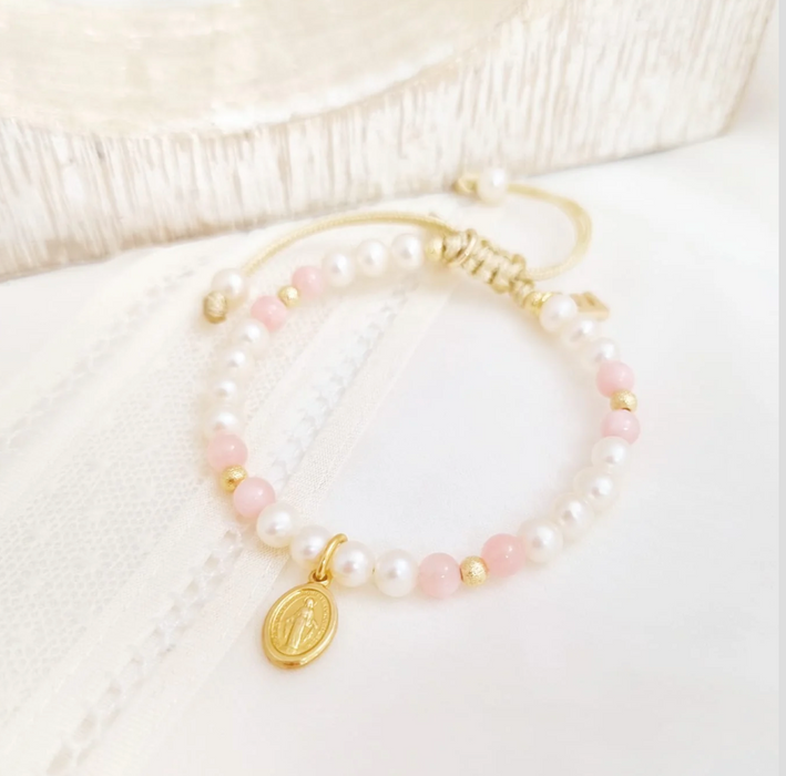 pulsera ajustable - Virgen - plata 925 -WS-