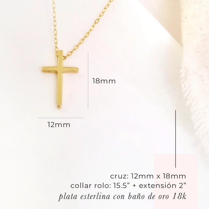 collar de cruz  2 – plata 925 -WS-