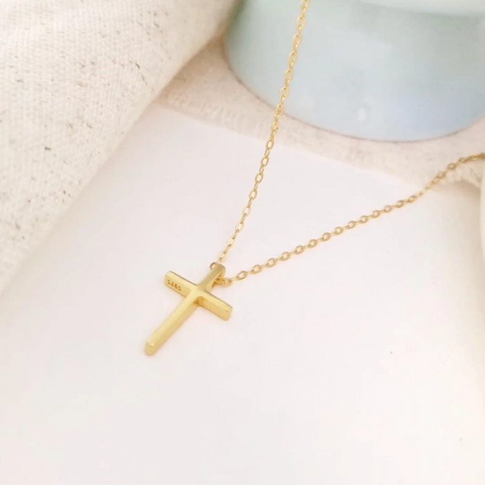 collar de cruz  2 – plata 925 -WS-