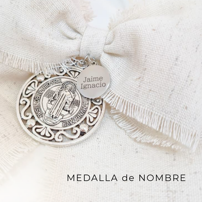medalla de nombre para medallón de cuna