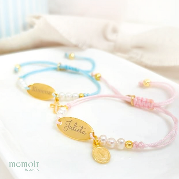 pulsera MEMOIR KIDS rosada - personalizable (bebés y niños)