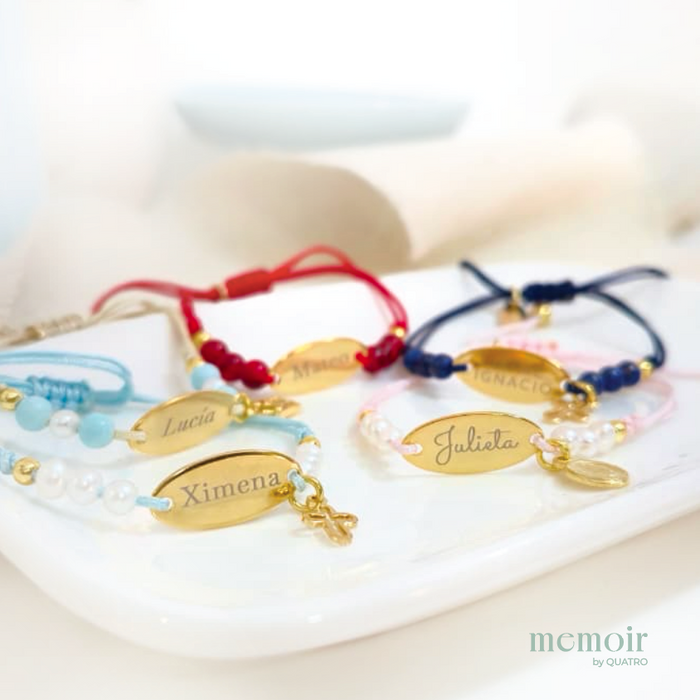 pulsera MEMOIR KIDS rosada - personalizable (bebés y niños)
