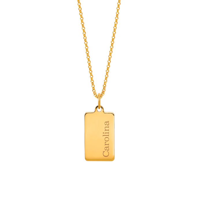 collar MEMOIR de dije dog tag - personalizable