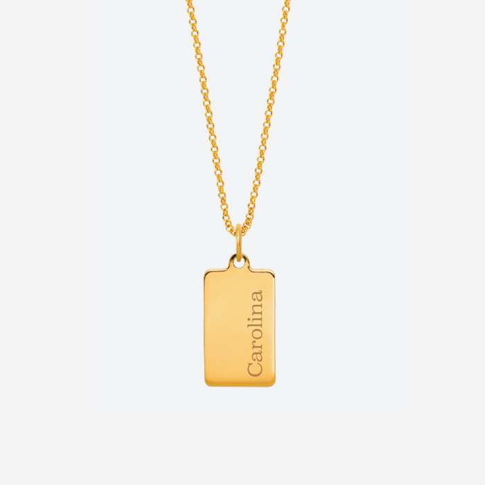 collar MEMOIR de dije dog tag - personalizable