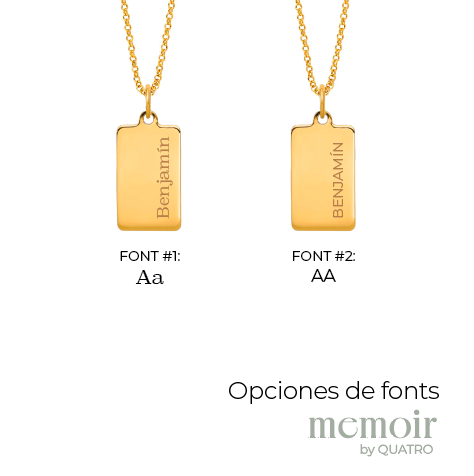 collar MEMOIR de dije dog tag - personalizable