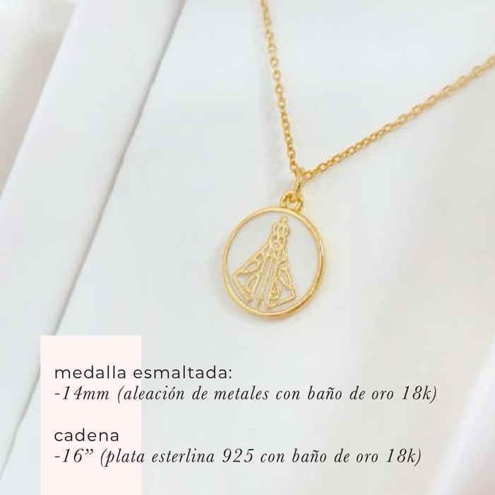 collar Virgen del Valle - plata 925